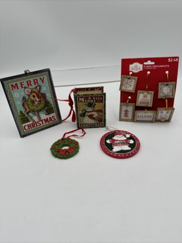 Lot Of 10 Christmas Ornaments Some Vintage, Some Modern, One Music Box - Picture 1 of 8
