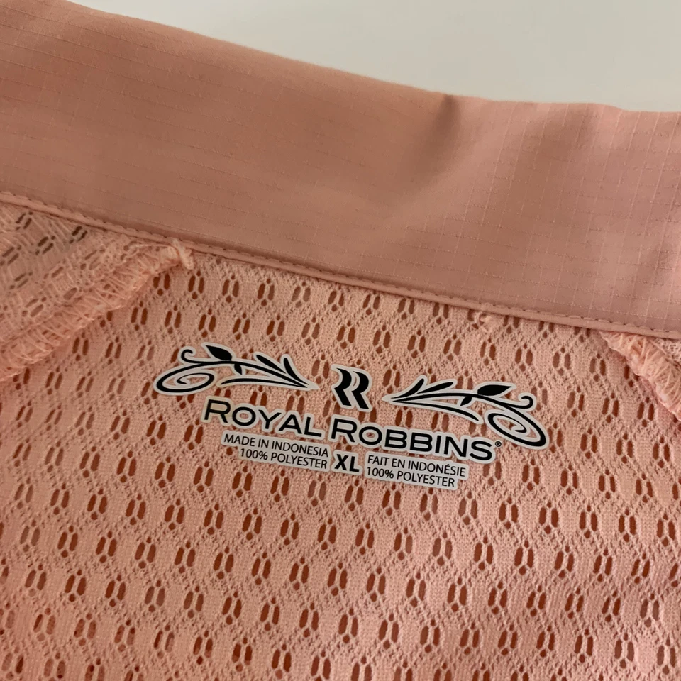 Jaqueta Royal Robbins Casual Leve com Zíper Completo Masculina Tamanho XL Rosa Pêssego - Imagem 2 de 4