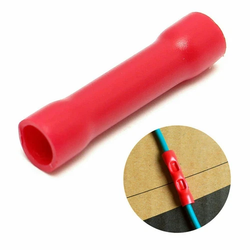 200Pcs Insulated Straight Butt Connectors Electrical Crimp Terminals Wire Cable - Picture 8 of 18