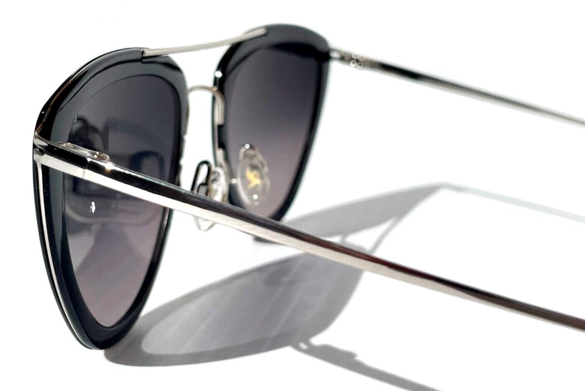 Maui Jim Hunakai MJ331-02 Sunglasses Unisex Black Silver Polarized 53-23-145 NEW Maui Jim HUNAKAI Gloss Black & Silver POLARIZED Grey  main image 4