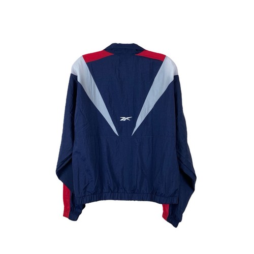 Reebok Women's Back Vector Colorblocked Track Jacket Blue Small - Picture 2 of 8