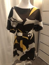 Zara Basic Women’s Dress Black Brown Yellow XS