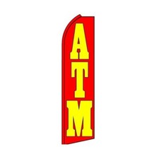 Atm Swooper Flutter Feather Flag  3ft W x 11.5ft Tall