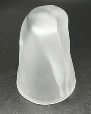 McKee Frosted Vintage Bottoms Up Shot Glass Closed Crystal Glass Pat #77725