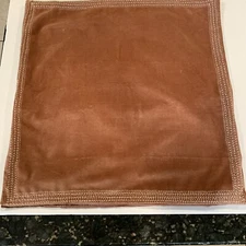 WESTPOINT Pillow Shams Pair 25” X 26” Light Brown & Tiny Beads