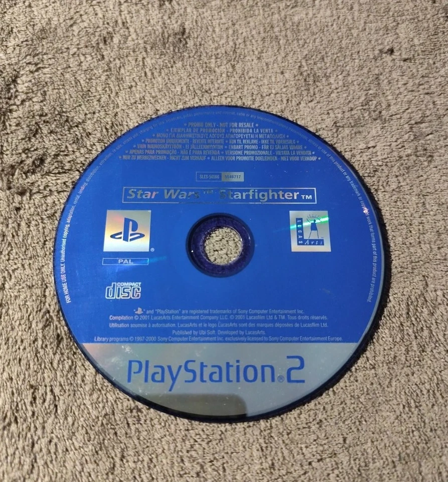 Star Wars Starfighter PS2 Version Promo Disque Seul - Photo 1/1
