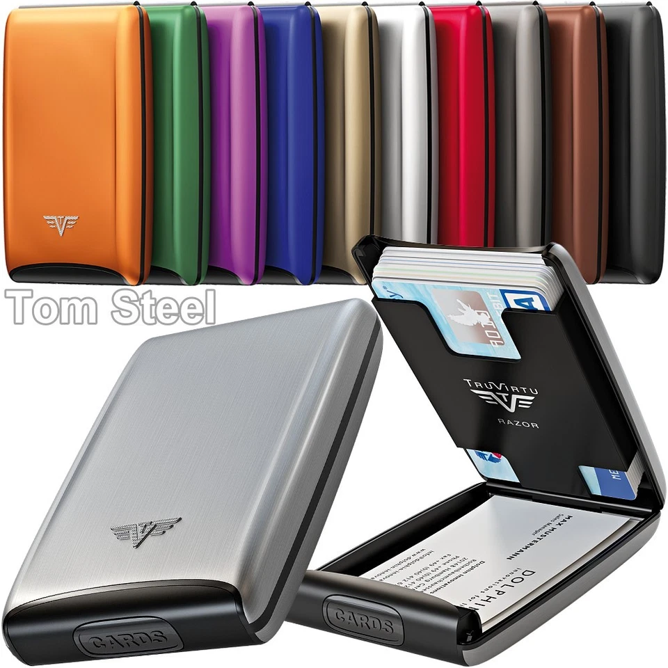TRU VIRTU Aluminium Kreditkarten-Etui, Visitenkarten EC-Kartenetui Card Case NEU - Bild 1 von 1