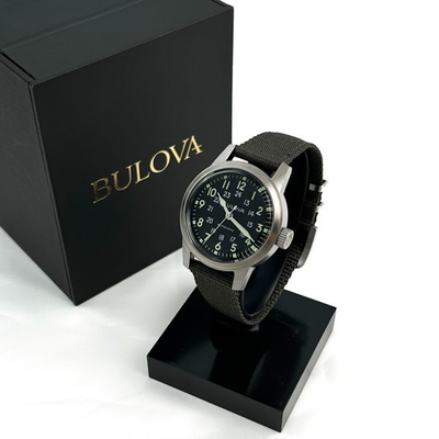 #ad New w box Bulova 96A259 Military VWI Special Edition HACK Automatic Men#x27;s Watch $194.95