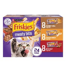 Wet Cat Food Variety Pack Meaty Bites 5.5 oz Cans 24 Pack Complete Nutrition 3.74 per gallon