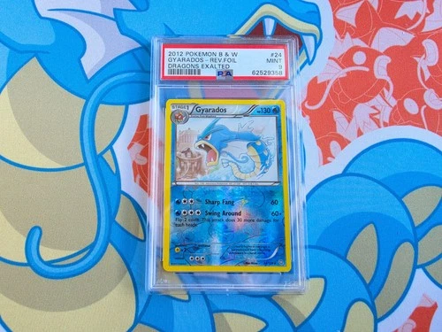 Gyarados Pokemon BW Dragons Exalted Cosmos Holo Promo 24 Reverse Foil - PSA 9