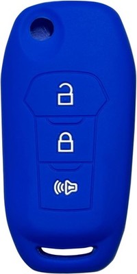 3-Button Key Fob Cover Case for Ford Bronco Sport Escape Expeditio Model: Blue
