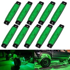 10pc Strip White Led Underbody Rock Light For Jeep Atv Underglow Truck 12v Clear
