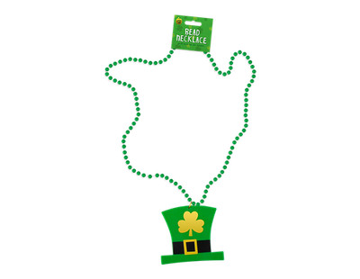 St Patricks Day Hut Anhänger Perlenkette grün Party Kostüm Zubehör