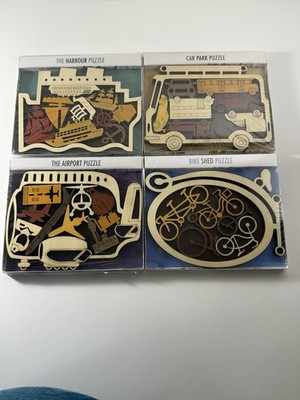 Project Genius Wooden Puzzles Lot Of Four Jean Claude Constantin Airport Harbour