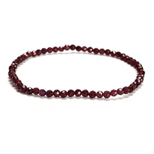 1 Piece Per Bag 4mm Trendy Healing Red Garnet Stone Faceted Round Beads Beaded S