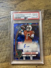 2024 Bowman U University Chrome Sapphire Autograph Cameron Cam Ward PSA 10