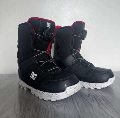 DC Scout 2023 Youth Snowboard Boots Black Red BOA System ADBS100009 Size 2Y