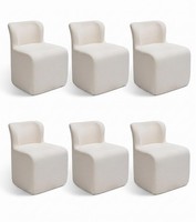StüHle Gruppe Modernes Design Weiss Textil FormschöN Klar Elegant