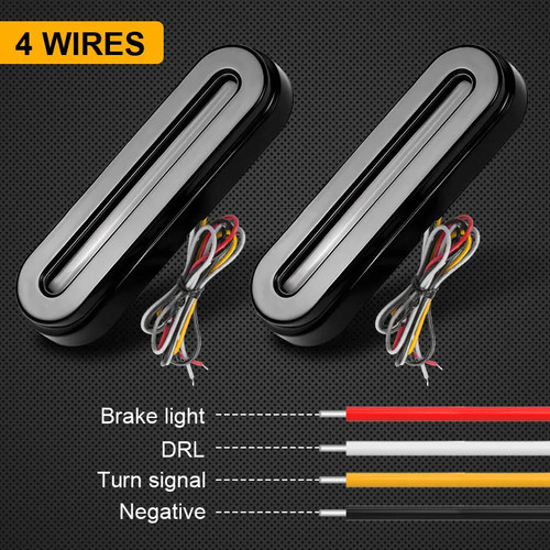 LED Tail Brake Light Trailer Flowing Turn Signal Light Rear Stop Warning Lamp - Picture 6 of 27