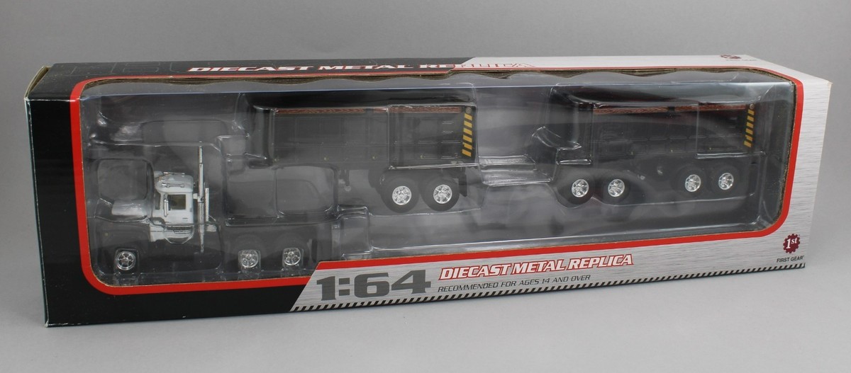 1:64 FIRST GEAR *BLACK & WHITE* Mack R Model Day Cab with Dual End