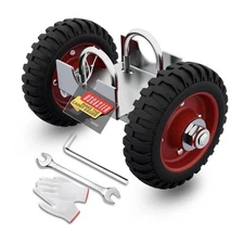 Rolling Gate Wheel 8-Inch Rubber Wheel Carrier for Driveway Chain Link Fence New