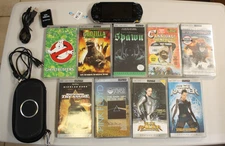 PSP 1001 w/Movies and Accessories lot Spawn, National Treasure - Free Shipping