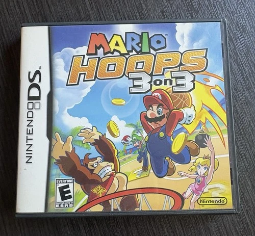 Mario HOOPS 3 On 3 Basketball Nintendo DS 2006, Authentic Complete, Tested Works