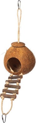 Prevue Hendryx 62801 Naturals Coco Hideaway with Ladder Bird Toy 1 Count (Pack