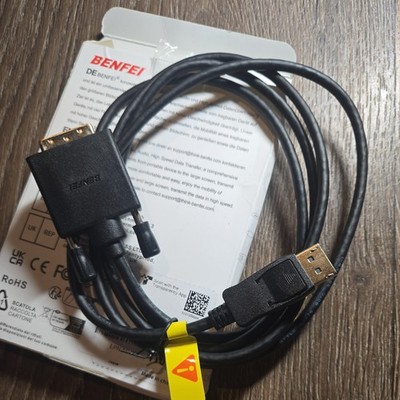 6 Feet Gold Plated DisplayPort DP to DVI-D Male Dual Link Cable Adapter 1080p