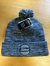 NEW Titleist Boardwalk Pom Pom Winter Hat Heather Black