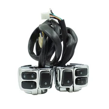 1" 25mm Handlebar Control Switch Housing Wires Harness High Low Beam Turn Signal