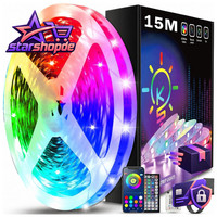 LED Strip 15M RGB Bluetooth Dimmbar Musik Sync Selbstklebend FüR Zimmer Deko