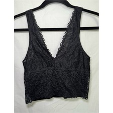 Aerie Overslept Lace Front Ribbed Back Bralette Crop Tank Size Small