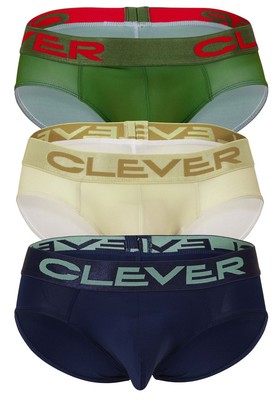 Mens Underwear: Clever 519968 3PK Australian Latin Briefs