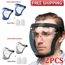 Anti-Fog Full Face Safety Shield Transparent Protective Mask Head Cover