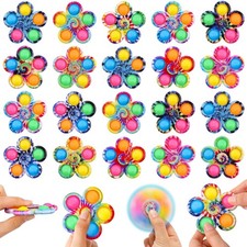 Gigilli 12 Pcs Pop Fidget Spinners Bulk Toys, Halloween Small, Colorful