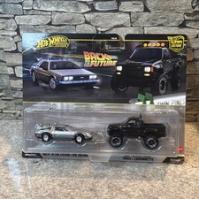 Hot Wheels 2-Pack Back To The Future Time Machine And Toyota Pickup Truck