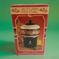 VTG 1980’s Autumn Festival Potpourri Simmering Set Tea Light Holder Stacking 