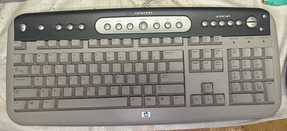 Vintage HP PS/2 Port Keyboard 5187-0341 and Mouse 5185-1212 + 5181 + SK2560 - Image 2 of 4