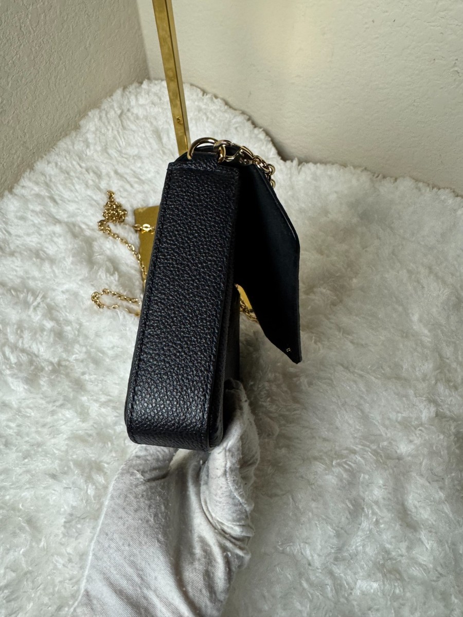 Louis Vuitton Pochette Felicie Shoulder Bag Black Leather
