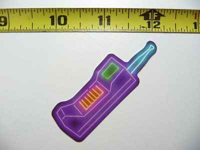 OLD SCHOOL THICK CELL PHONE SMALL STICKER DECAL NEON STYLE FUNNY VINYL