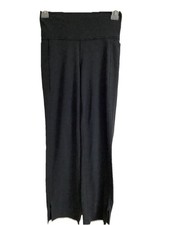 Athleta Black High Rise Straight Leg Stash Pants Side Pockets Small