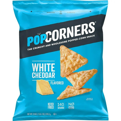 PopCorners White Cheddar Popped Corn Snack 18oz Bag Gluten Free