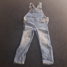 Thereabouts Girls Denim Overall One-Piece Size 5 Blue Pockets Button Closure
