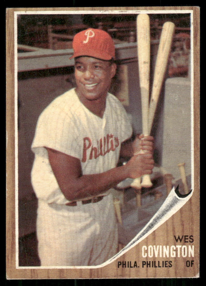 1962 Topps #157b Wes Covington