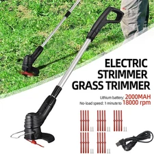 Electric Cordless Grass Trimmer Strimmer Garden Lawn Edger Cutter with 5 Blades