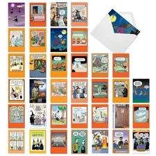 36 Assorted Funny Halloween Greeting Cards w/Envelope (1 Each) Monster Mash-Up