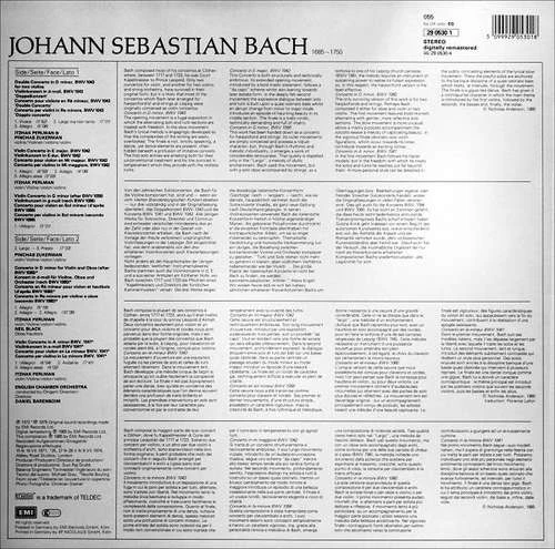 Bach* - Itzhak Perlman • Pinchas Zukerman • English Chamber Orchest Vinyl 213604 - Bild 2 von 4