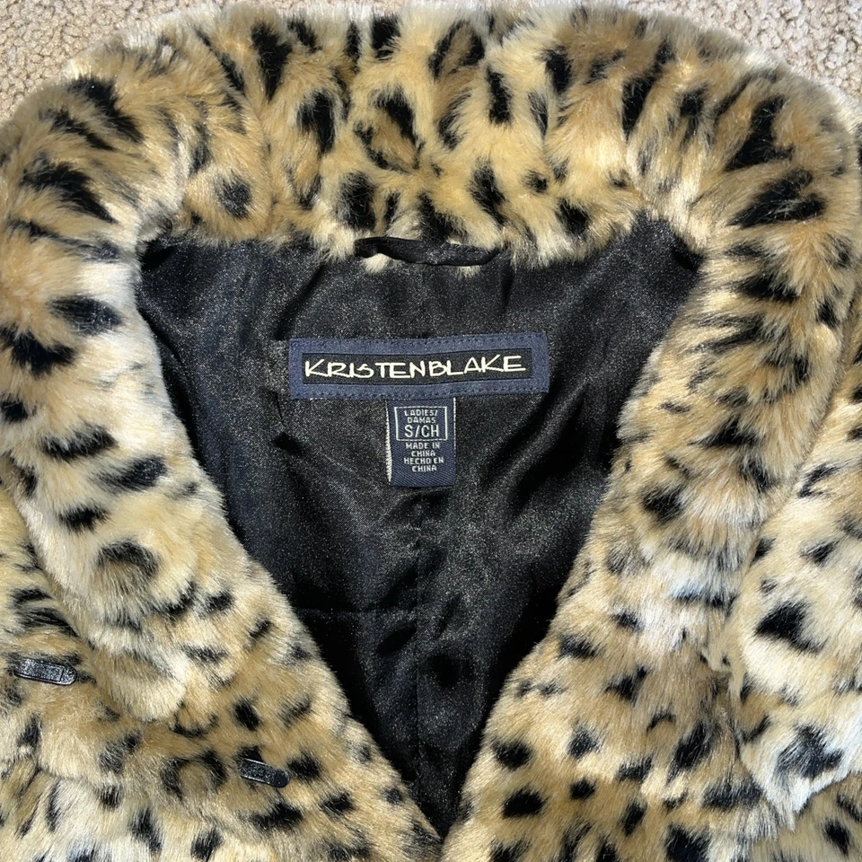 Kristen Blake Women's Faux Fur Vest Size Small Leopard  Print - Image 3 of 4