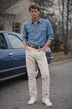 Sears Kings Road Corduroy Pants 28x33 Mens Vintage 1980s Slim Hipster Skinny